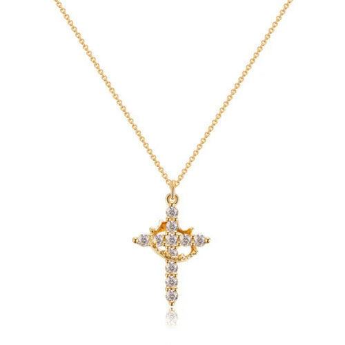 Cross & Crown Necklace