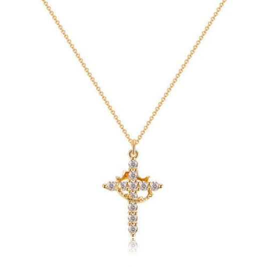 Cross & Crown Necklace